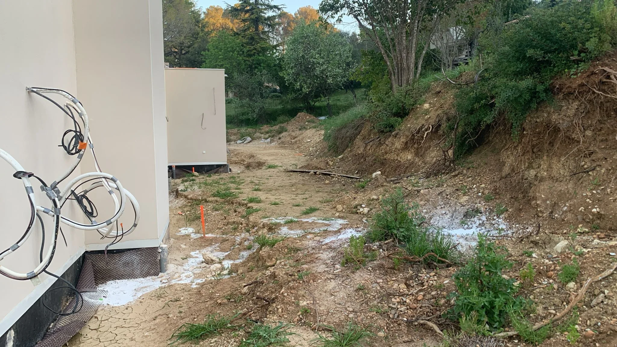 Chantier terrassement et enrochement autour d'une villa en construction à Montferrier-sur-Lez par SOCCTP